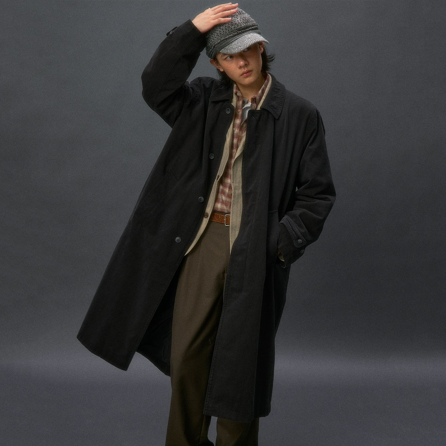 化学制品 中古感卡其气质风衣 J11_KHI_COAT - 图2