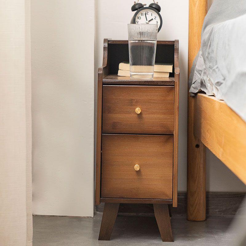 床头柜现代迷你小型床边柜出租房超窄20公分夹缝置物架收纳柜木 - 图0