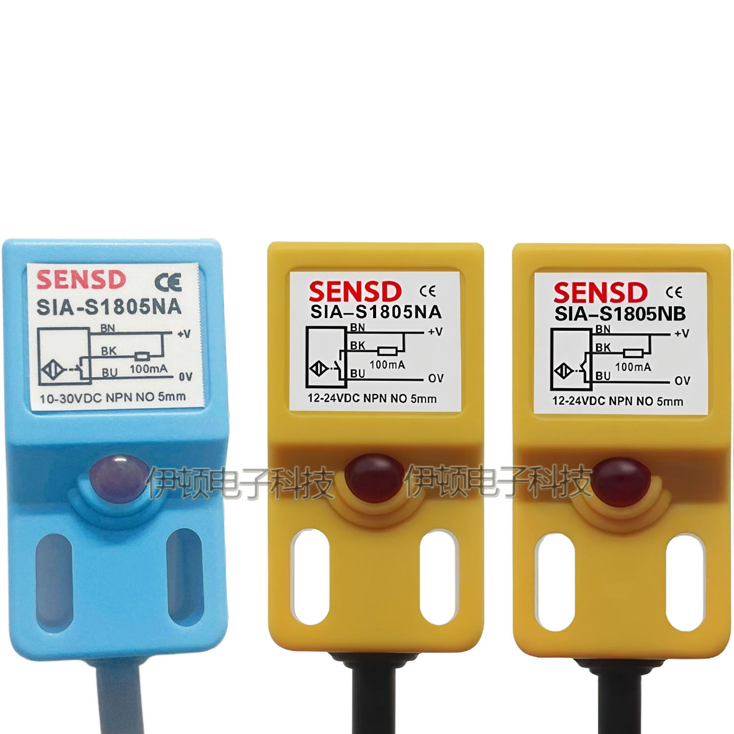 SENSD方形接近开关3线SIA-S1805NA S2510NB S3015PA PB金属感应器 - 图3