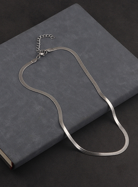 欧美简约锁骨链男女潮钛钢不掉色
