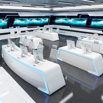 Customized baking varnish console minimalist science and technology monitoring operating table center control center dispatching desk and broadcasting station