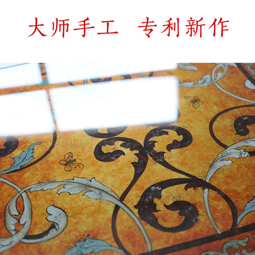 [点睛大师]原创复古美式欧式彩绘玻璃方边角几圆台茶水桌灯写字台 - 图1