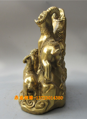 吉祥黄铜生肖纳福摆件工艺品