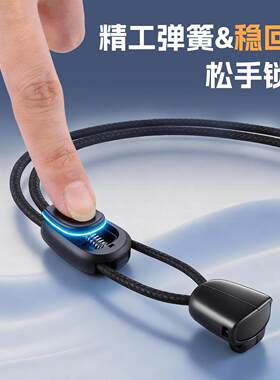鞋带免系神器懒人卡扣免绑弹力松紧儿童户外运动鞋不用系固定器黑
