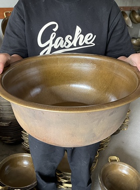 加厚客厅铜盆铜之匠黄铜复古