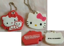 sanrio triple lull lull toy 2013 14 Hello kitty Katie cat soft rubber key protective sleeve