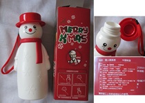 Kenderky KFC Toys 2010 Christmas Snow Mans Carry-on Plastic Kettle with packaging