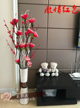叶脉干花仿真花客厅永生花居家