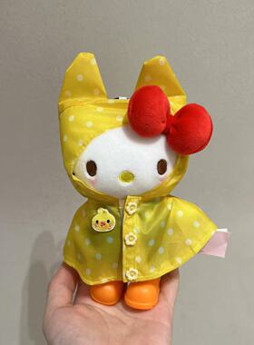 正版防伪小黄鸭雨衣kitty挂件