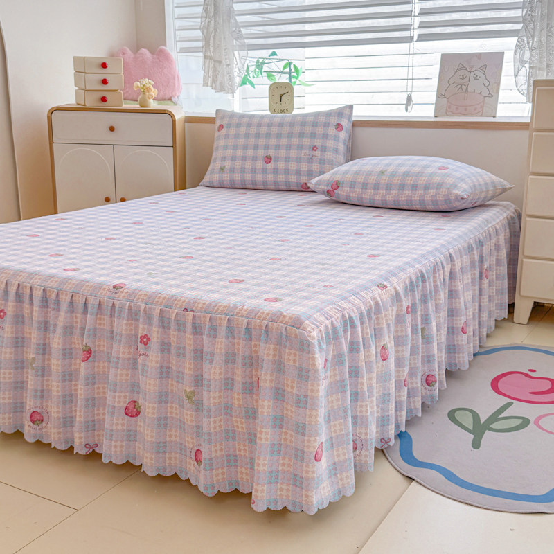 床裙床罩单件下摆遮丑带裙边床单1.5米1.8米花边防尘罩三件套防滑,淘宝优惠券,粉丝福利购,淘宝优惠卷