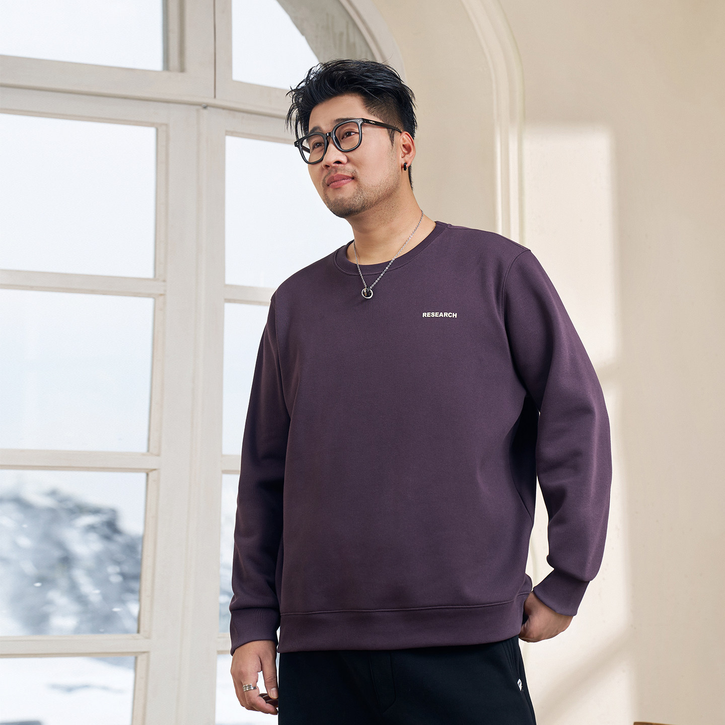 黑劲大码男装秋冬季加绒加厚内搭长袖男士胖子加肥加大宽松卫衣,淘宝优惠券,粉丝福利购,淘宝优惠卷