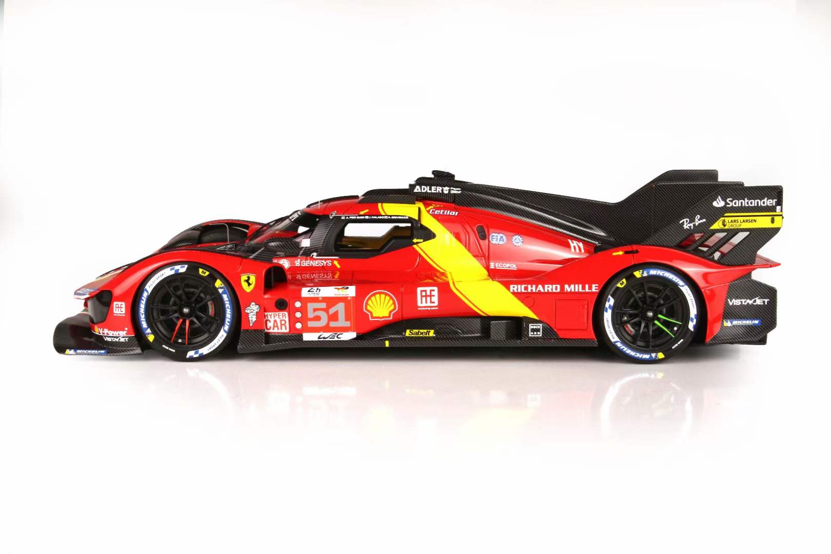 沙沙汽车模型BBR1:18法拉利499P Hypercar 2023勒芒51号赛车树脂-图2