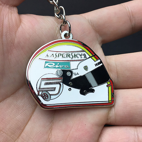 沙沙汽车模型F1赛车Kimi瓦特尔汉密尔顿头盔钥匙圈钥匙扣 - 图2