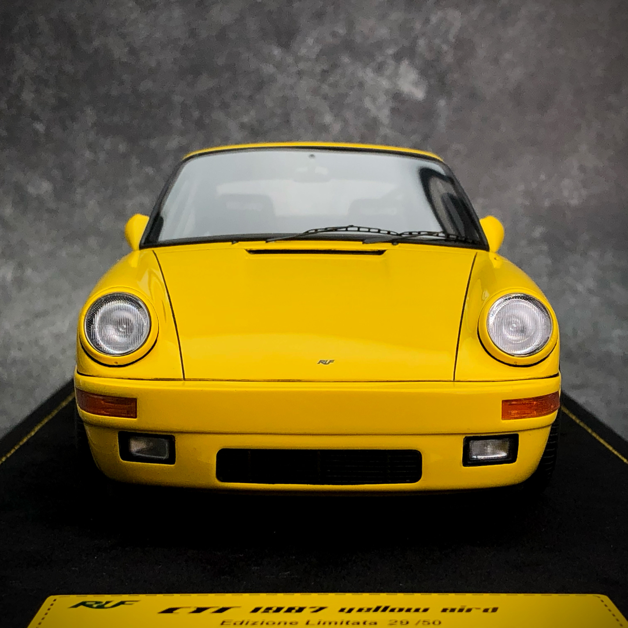 沙沙汽车模型保时捷黄鸟Buonarte 1:18 RUF CTI 1987如虎超跑树脂 - 图0