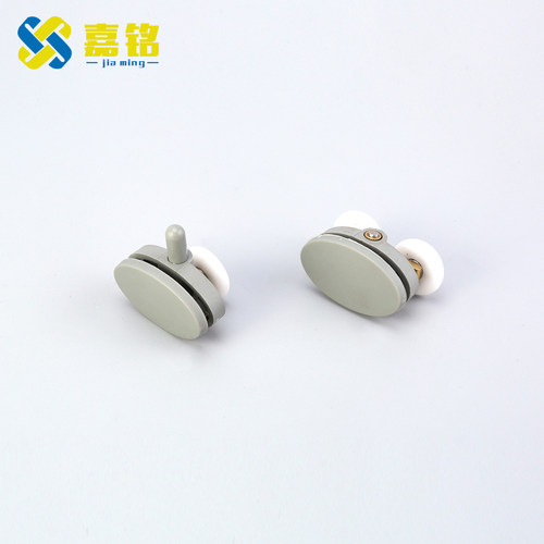淋浴房滑轮圆弧型浴室玻璃移门滑轮淋浴门推拉老式摇摆双轮配件 - 图2