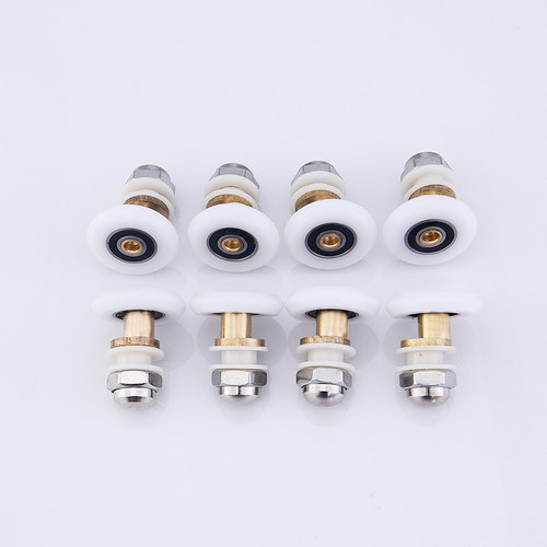 淋浴房滑轮老式滑轮圆弧浴室玻璃门移门滑轮配件上轨道吊滑轮滚轮 - 图1