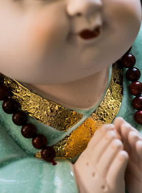 小沙弥和尚家居摆件陶瓷祈福创意