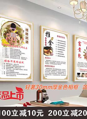中医挂图美容院装饰画背景墙海报艾灸拔罐宣传画养生馆美体KT挂画