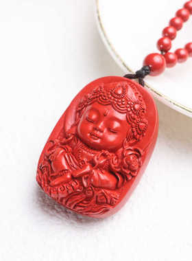 精品天然宝宝佛挂件红砂