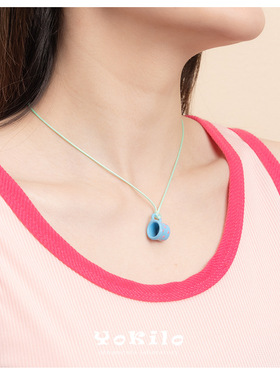 小清新甜美风夏日炎炎迷你小水杯多巴胺项链吊坠可爱热卖25年新款