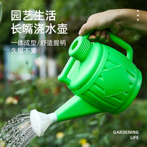 加厚浇花喷壶家用浇水壶花洒壶园艺浇菜洒水壶塑料浇花壶浇花水壶 - 图0