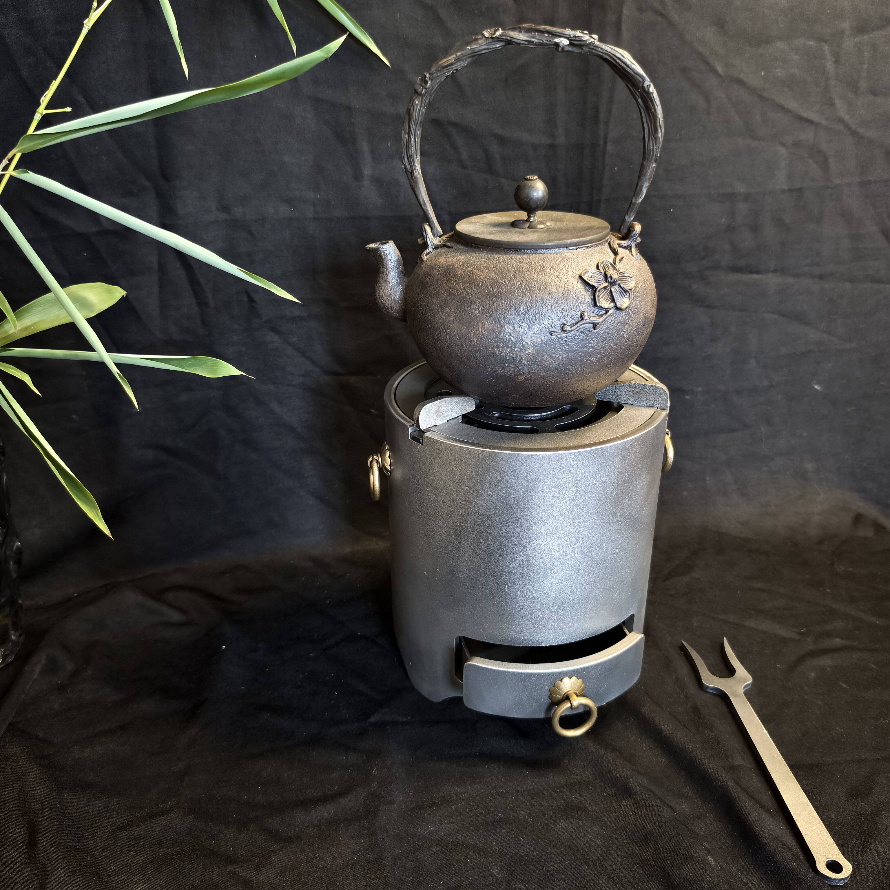 新品小圆钢桶木碳煮茶炉日式工夫茶具酒精灯炉耐火中式圆炭炉,淘宝优惠券,粉丝福利购,淘宝优惠卷