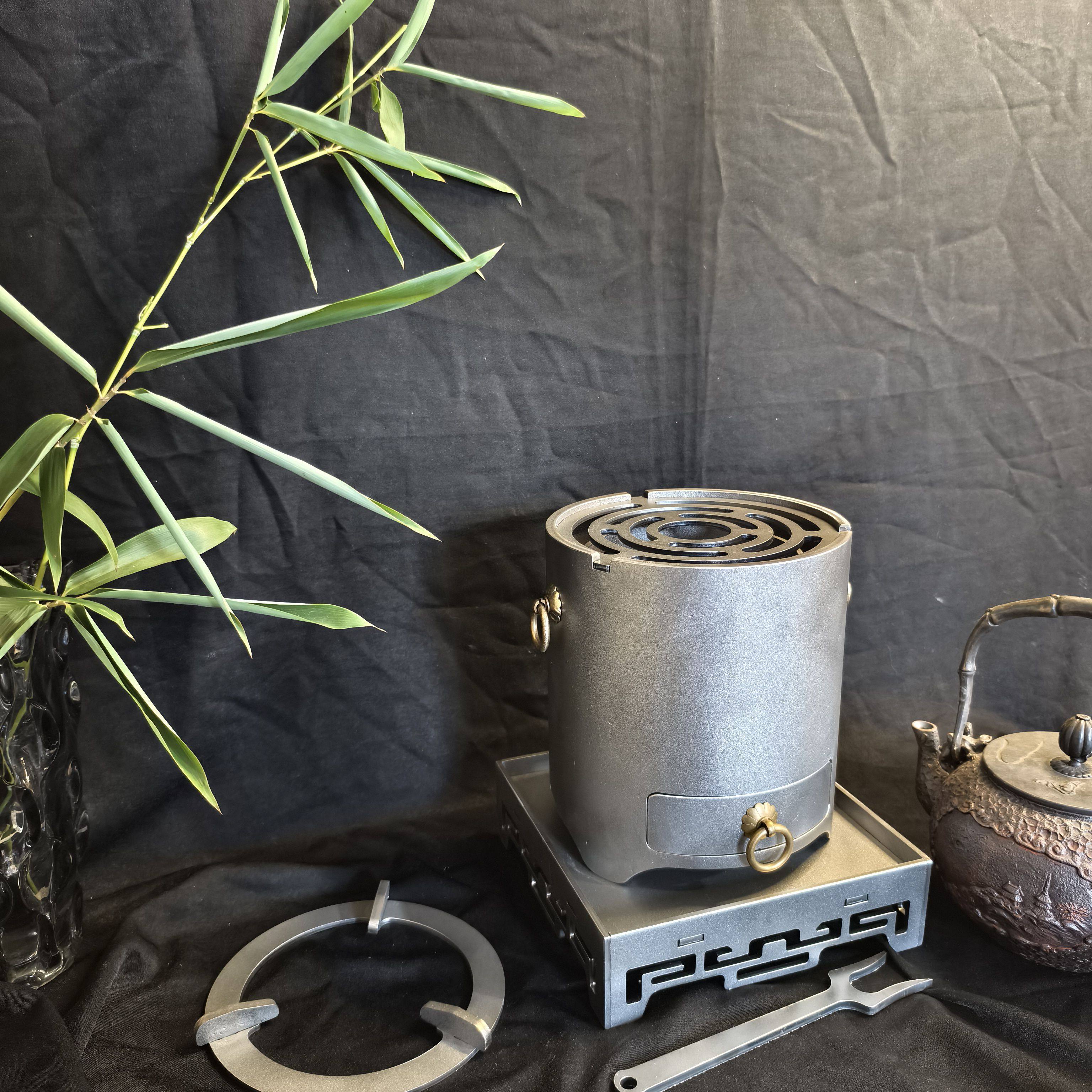 新品小圆钢桶木碳煮茶炉日式工夫茶具酒精灯炉耐火中式圆炭炉,淘宝优惠券,粉丝福利购,淘宝优惠卷