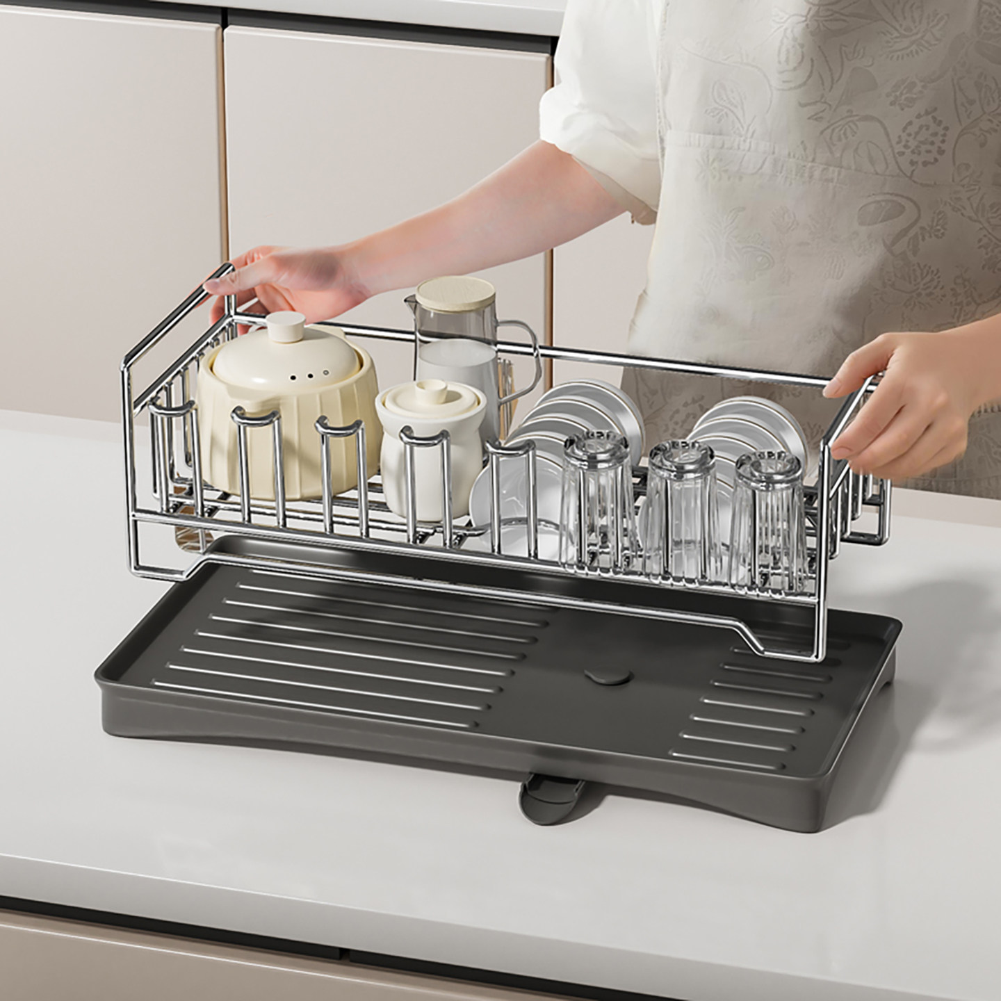 厨伴碗碟收纳架沥水碗架厨房置物架不锈钢碗筷放碗盘收纳架沥水篮,淘宝优惠券,粉丝福利购,淘宝优惠卷