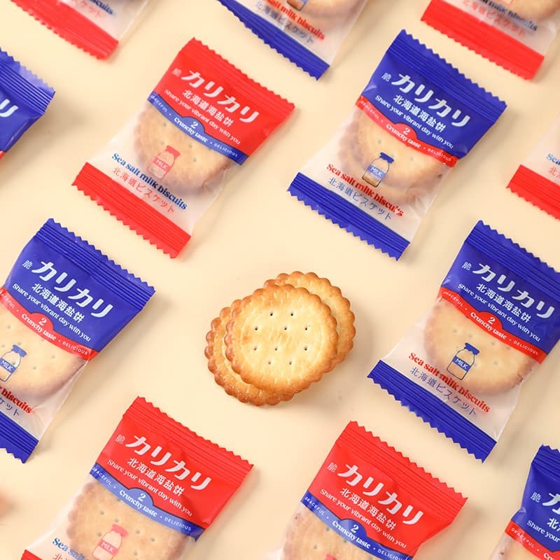 北海道海盐小圆饼干日本风味奶盐袋装夹心网红日式办公休闲小零食,淘宝优惠券,粉丝福利购,淘宝优惠卷