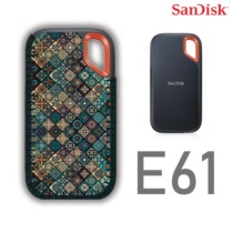 Disque dur SanDisk Flash Di E61 Manchon de protection rigide Bag contenant une boîte à lépreuve Shockproof Cugaine de protection en cuir