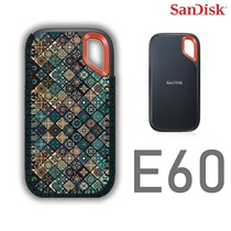 Disque dur SanDisk Flash Di E60 Manchon de protection rigide Bag contenant une boîte à lépreuve Shockproof Gaine protectrice en cuir