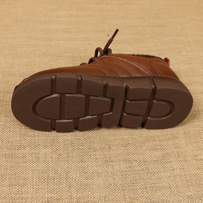 真皮软底妈妈鞋加绒平底保暖舒适中老年女鞋防滑深口皮鞋冬季新款,淘宝优惠券,粉丝福利购,淘宝优惠卷