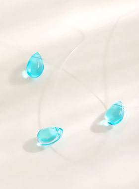 Simple water drop glass multi-layered wear collarbone chain