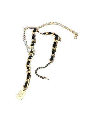 花阁原创项链镶钻红百搭毛衣链项