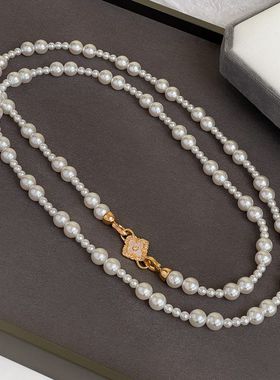 花阁原创扣层叠加小众毛衣链戴