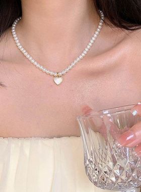 花阁原创链爱心吊坠简约女锁骨