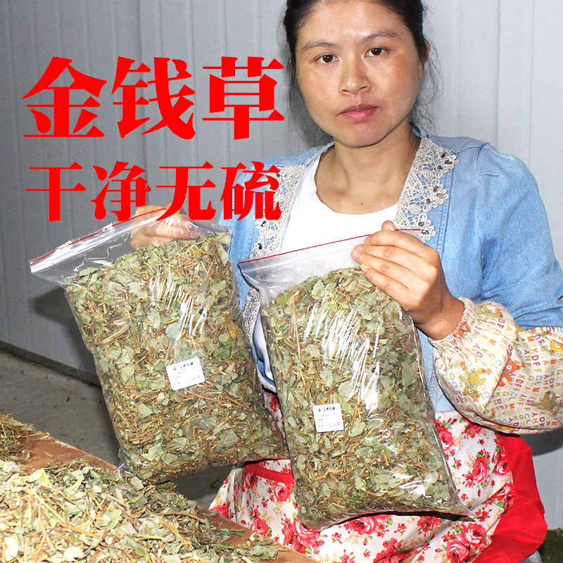 广西新鲜干净无硫大叶金钱草中药材广金钱草中草药泡水500克-图1