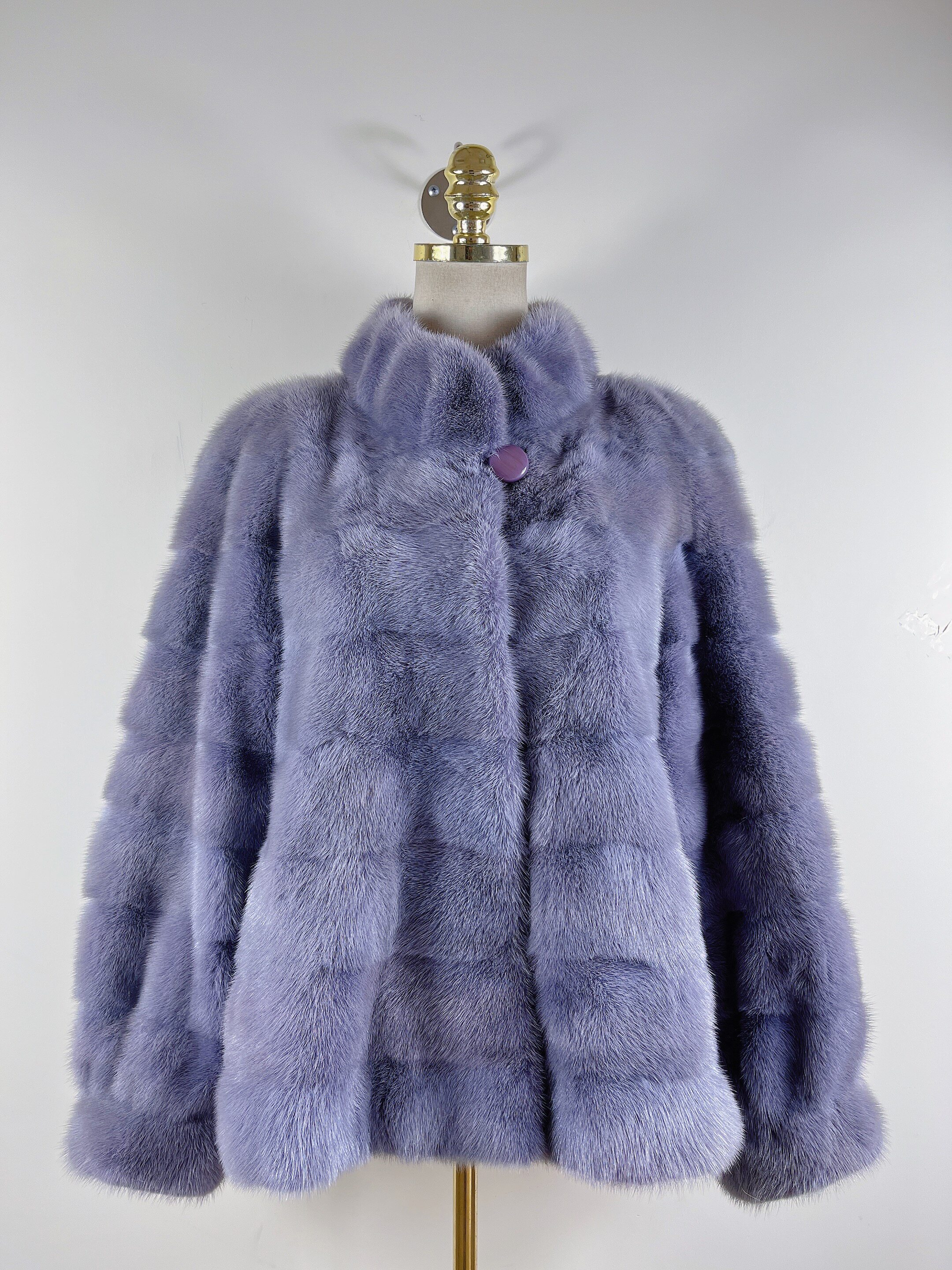 本日限定お値引中☆エンバ リアルファー ミンクハーフコート真毛 貂皮