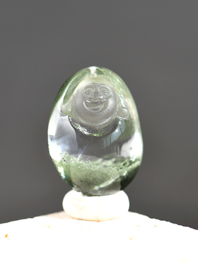 孤品天然绿幽灵水晶吊坠节日礼物