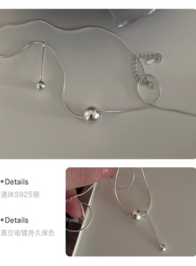 项链女925纯银小众高级设计感