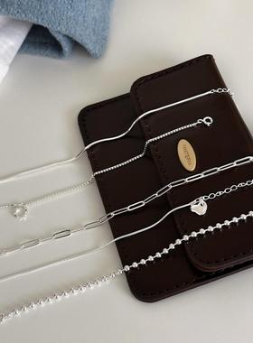 925纯银手链女生素链ins小众设计