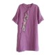 ແບບຊົນເຜົ່າ buckle ຝ້າຍແລະ linen ອຸດສາຫະກໍາຫນັກ embroidery dress summer