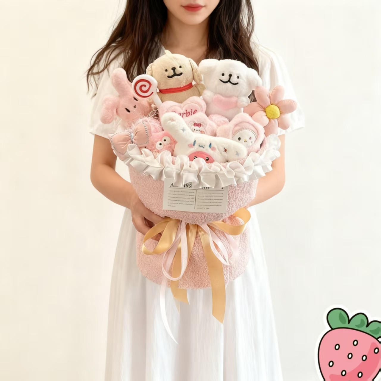 线条小狗玩偶花束生日礼物女生闺蜜女友七夕情人节礼物男女生教师,淘宝优惠券,粉丝福利购,淘宝优惠卷