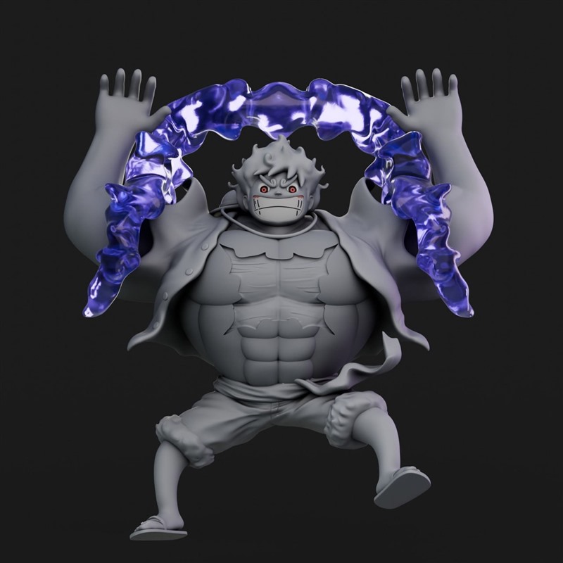 手机支架海贼王路飞尼卡形态3D打印模型STL文件素材高精度 - 图2