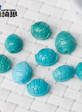 原矿绿松石配饰背云手串雕刻件