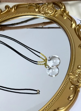 天然白水晶净体大珠吊坠项链简约时尚毛衣链