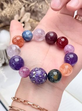 天然多宝水晶手链女款单圈时尚饰品礼物送女友闺蜜生日礼物