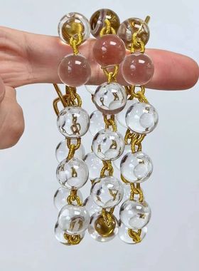 天然白水晶手链女款泡泡珠时尚饰品礼物送女友闺蜜生日礼物