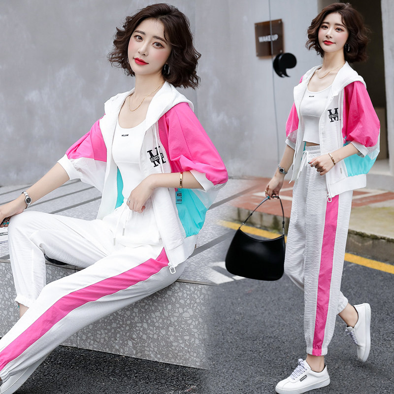 运动休闲套装夏季2022新款洋气宽松 依蓝姗时尚套装