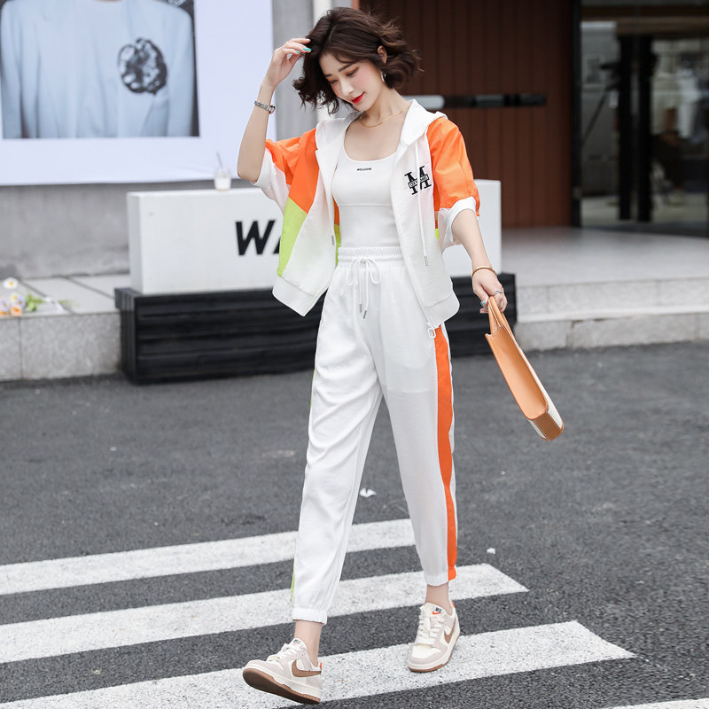 运动休闲套装夏季2022新款洋气宽松 依蓝姗时尚套装